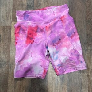 Pink Tie-Dye Women’s Athletic Shorts